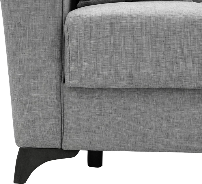 Divan dy vendesh që bëhet shtrat, Asma, ngjyrë gri, 156x76x85cm