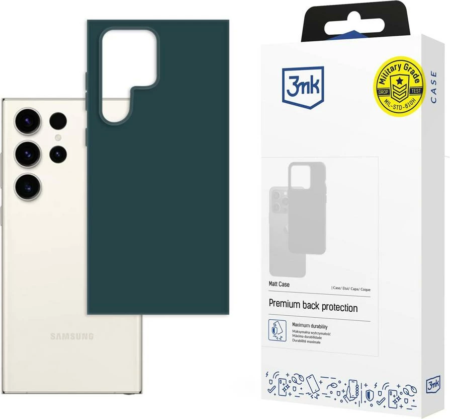 Mbështjellës 3mk Matt Case për Samsung Galaxy S23 Ultra, jeshile