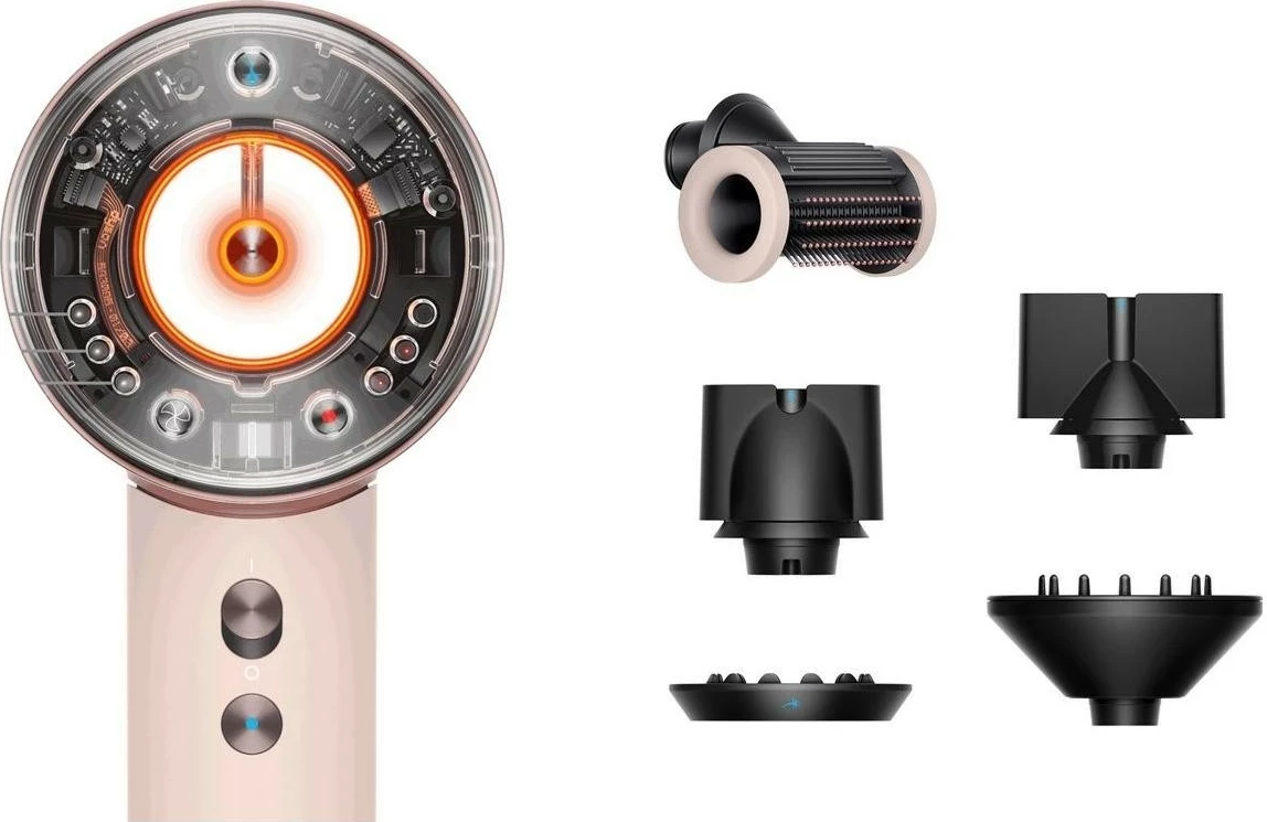 Tharëse flokësh Dyson Supersonic Nural Straight+Wavy, pastel pink/rose gold