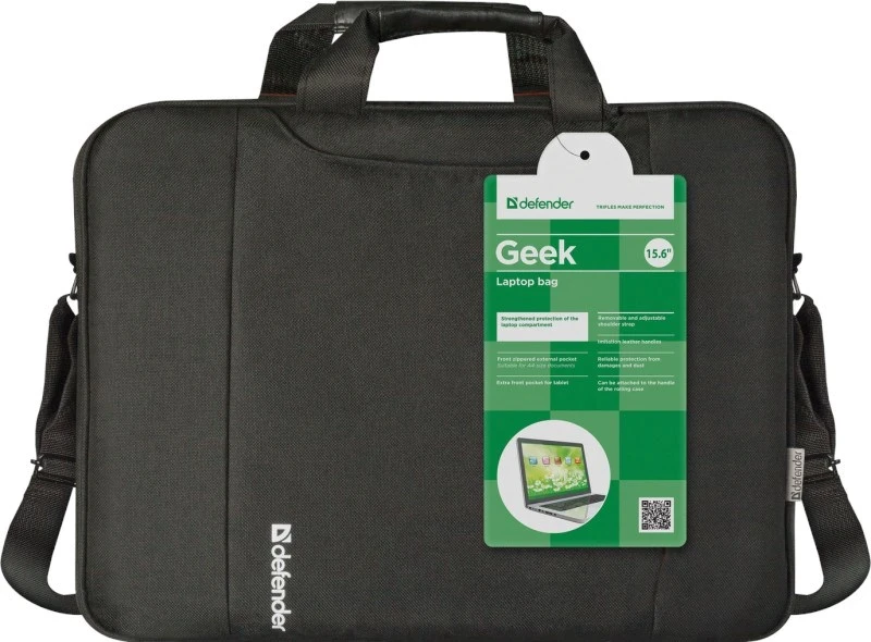 Çantë për laptop Defender, Geek, 39.6 cm, e zezë