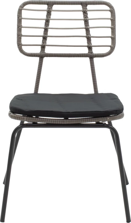 Tavolinë me karrige për terasë Naoki-Kliton A, metal i zi, alumin antracit, set prej 5 pjesësh, 150x80x74cm