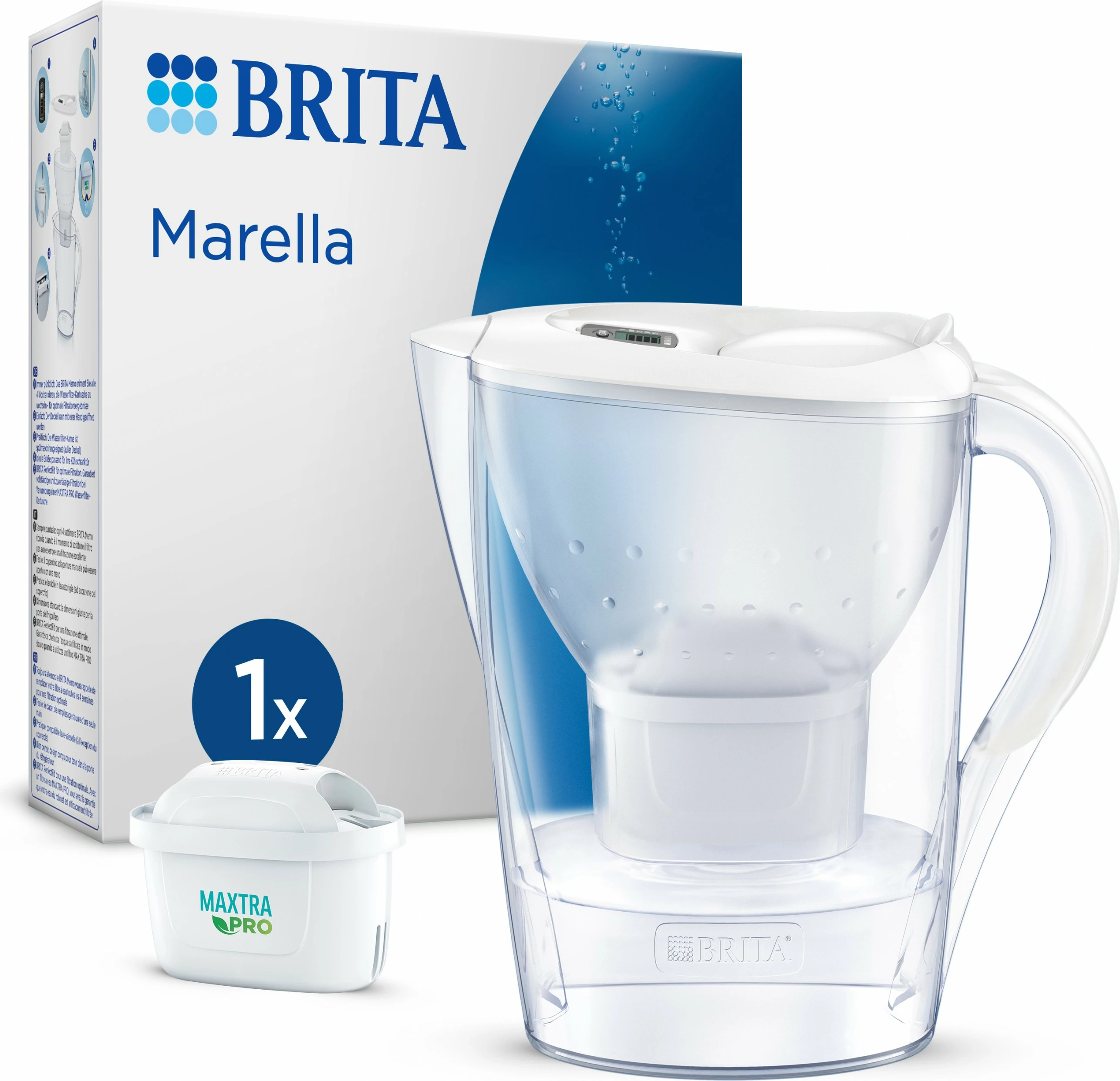 Filtru uji Brita Marella, 2.4 L, Transparent, Bardhë