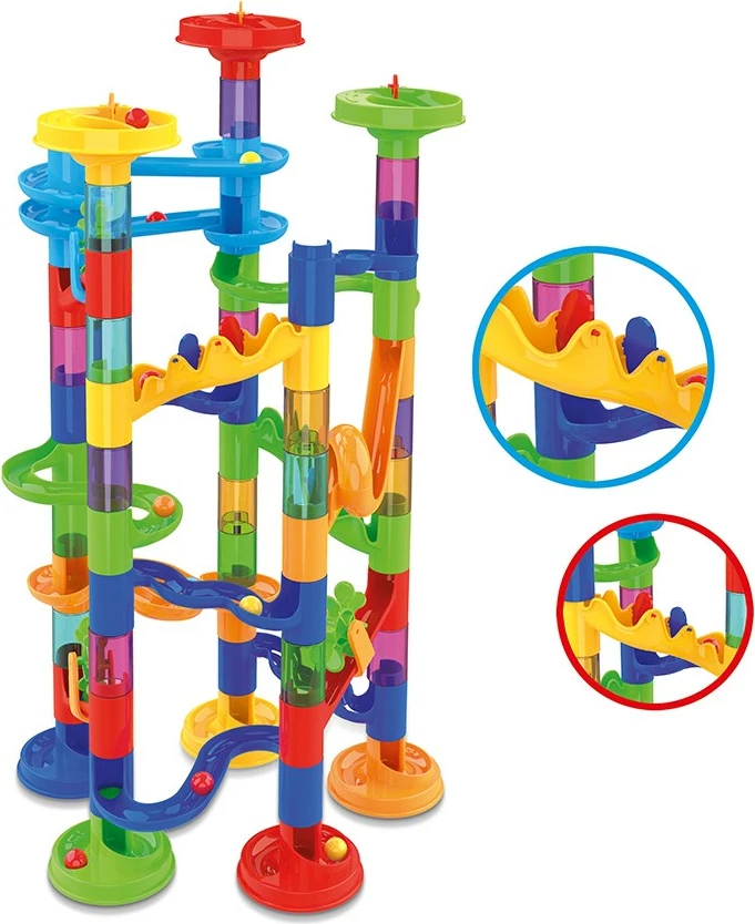 Set lodër ndërtimi ASKATO Ball Track 78 elemente, shumëngjyrësh