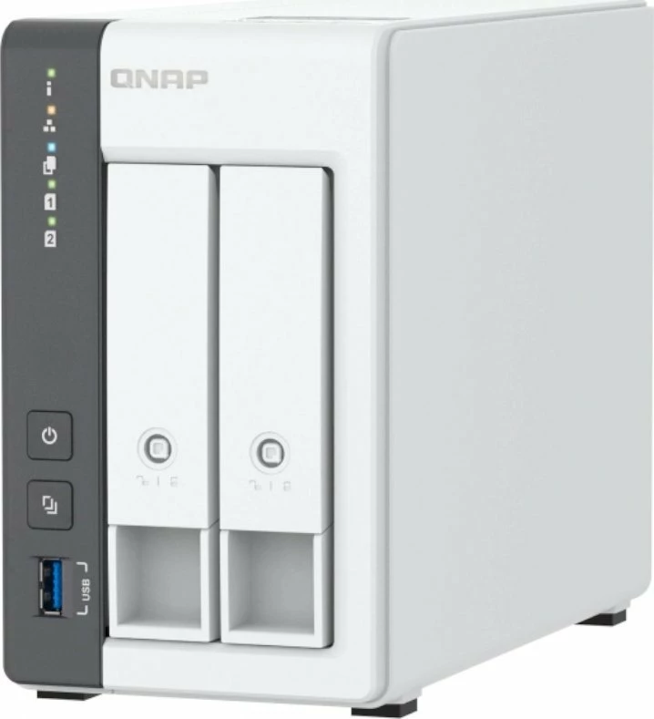 Server fajllash NAS Qnap TS-216G 2-bay 4GB DDR4 2.5GbE pa disqe, bardhë/gri