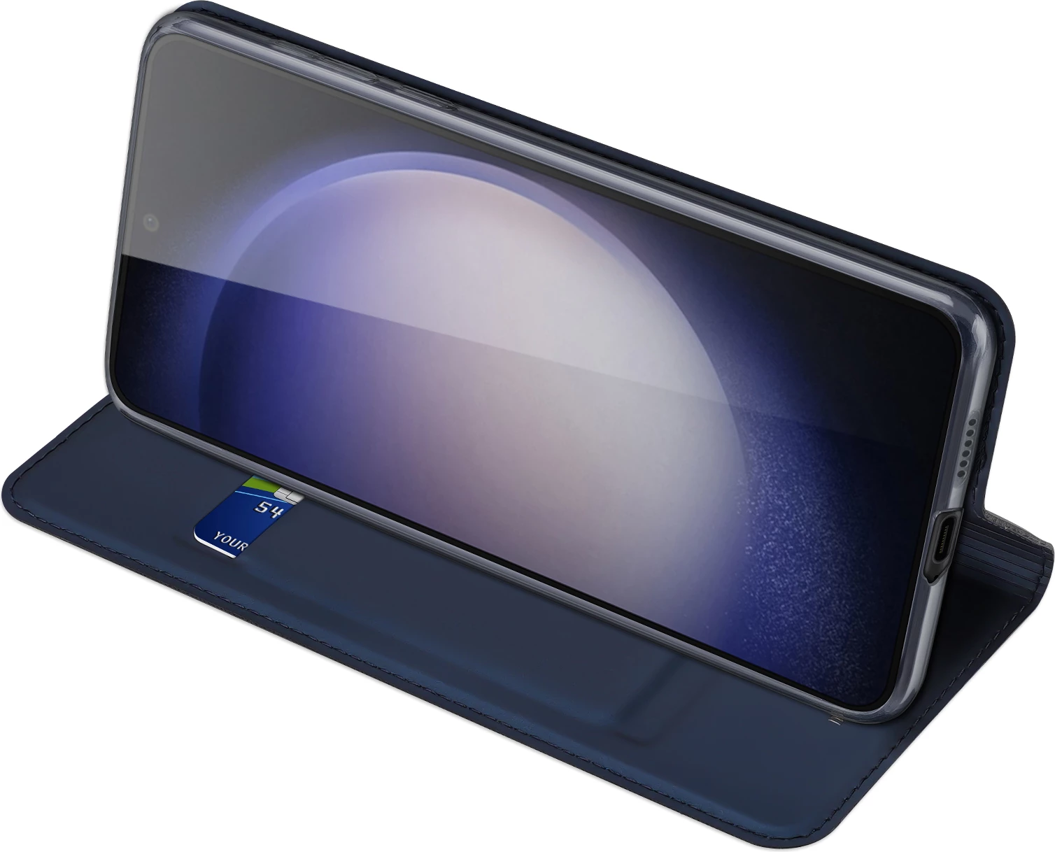 Mbështjellës Dux Ducis Skin Pro për Samsung Galaxy S24, me kapak, kaltër