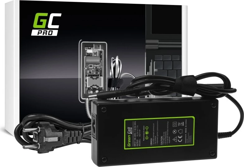 Adapter për laptop Green Cell AD111P, i zi