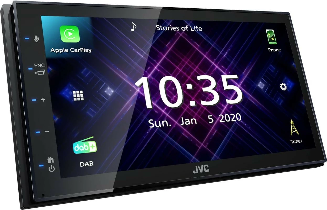 Radio multimedia JVC KW-M565DBT, 6.8 inch, Apple CarPlay, Android Auto, Bluetooth, e zezë