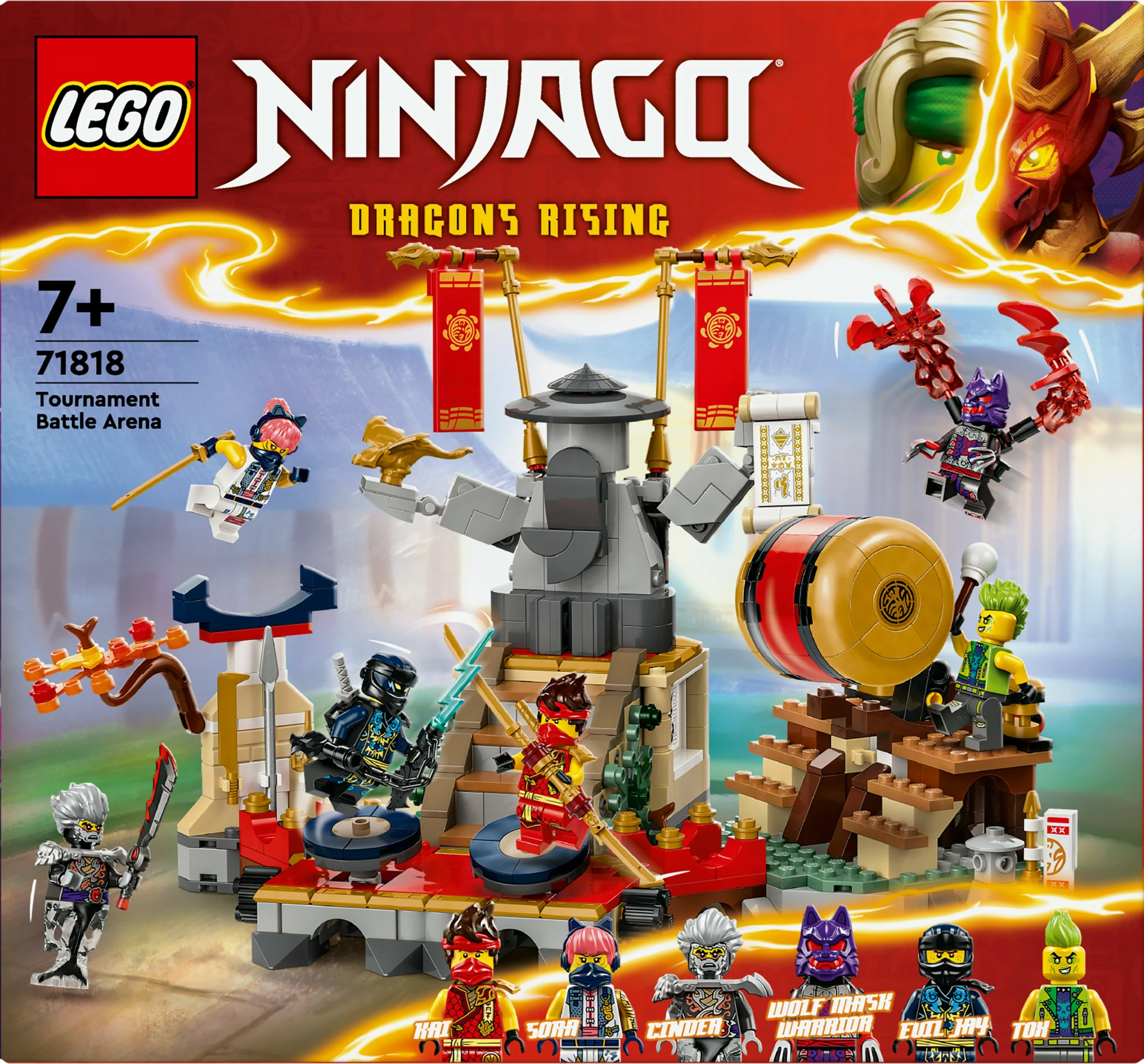 Set ndërtimi LEGO NINJAGO Tournament Battle Arena 71818, 659 pjesë, shumëngjyrëshe