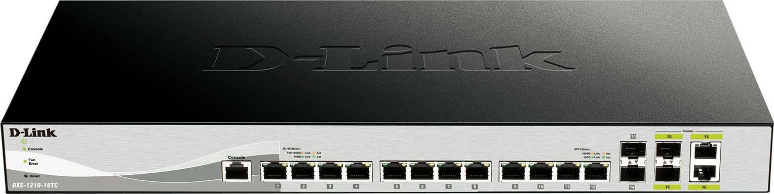 Switch D-Link DXS-1210-16TC/E, Managed, L2, 10G Ethernet, Rack mounting