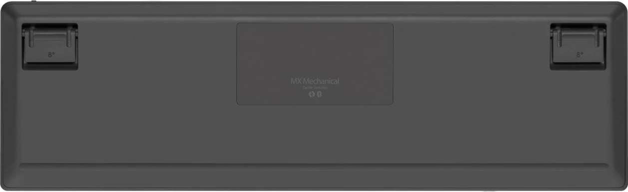 Tastierë mekanike Logitech MX Mechanical, wireless, full-size, LED bardhë, grafit/gri