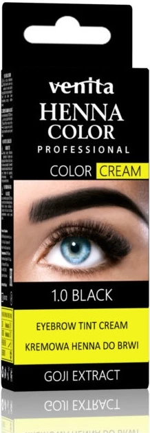 Krem henna për vetulla Venita Professional Henna Color Cream 1.0 e zezë 30g