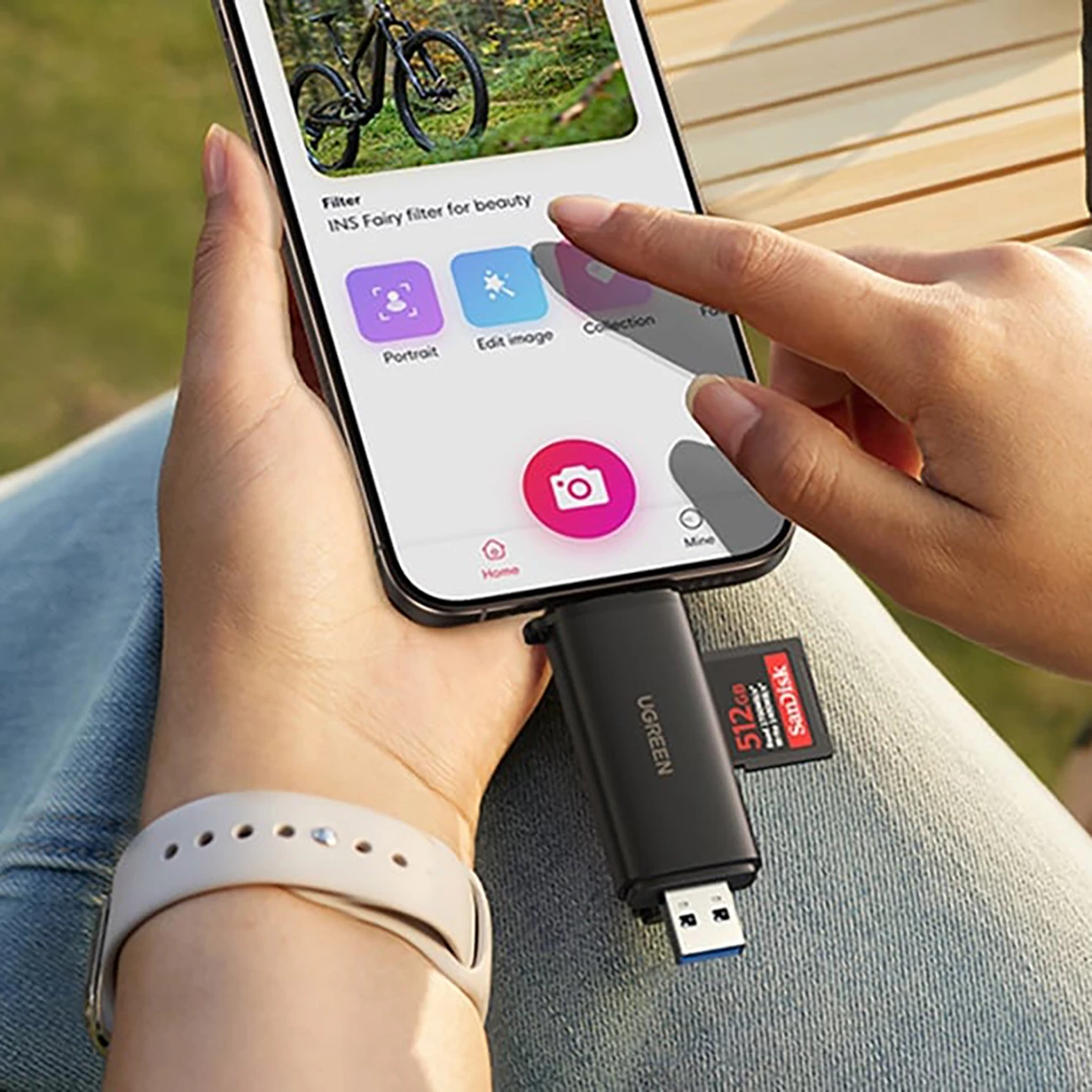 Lexues kartelash memorie Ugreen 65024 2n1 USB-C/USB-A SD 4.0 UHS-II, i zi