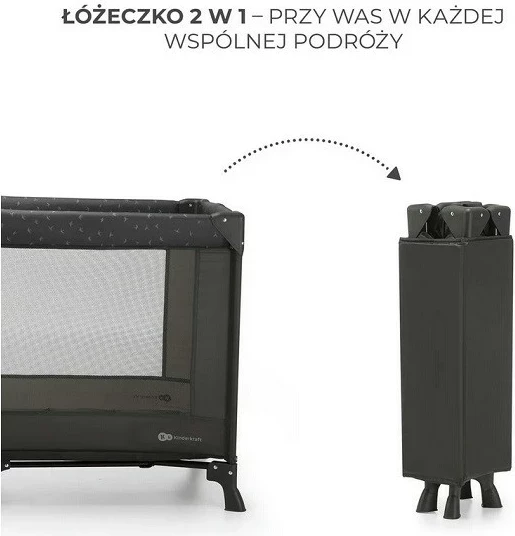 Krevat udhëtimi KinderKraft JOY LIGHT, gri