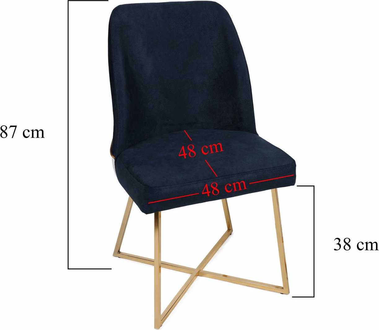 Set karrigesh (2 copë) Hanah Home, Madrid 908 V2, ngjyrë ari dhe kaltër e errët