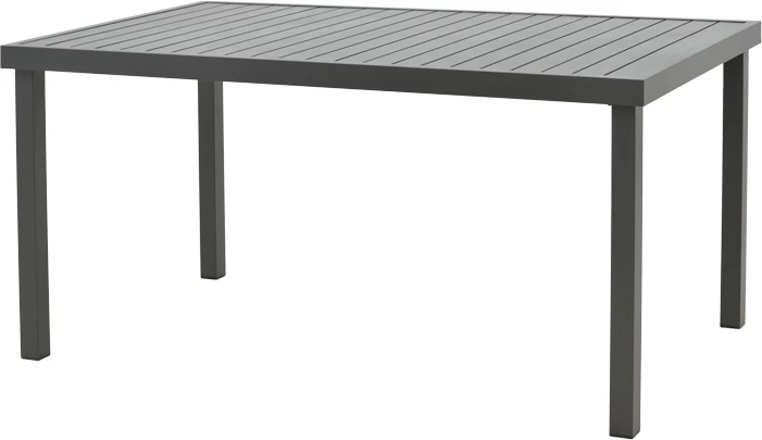 Tavolinë me karrige për terasë Naoki-Kliton A, metal i zi, alumin antracit, set prej 5 pjesësh, 150x80x74cm