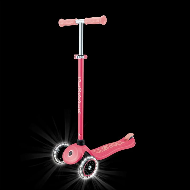 Trotinetë për fëmijë Globber PRIMO PLUS GLOW LIGHTS 443-110, rozë