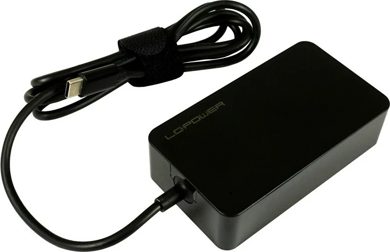Adapter universal LC-Power LC-NB-PRO-45-C për laptop, 45W, USB-C, i zi