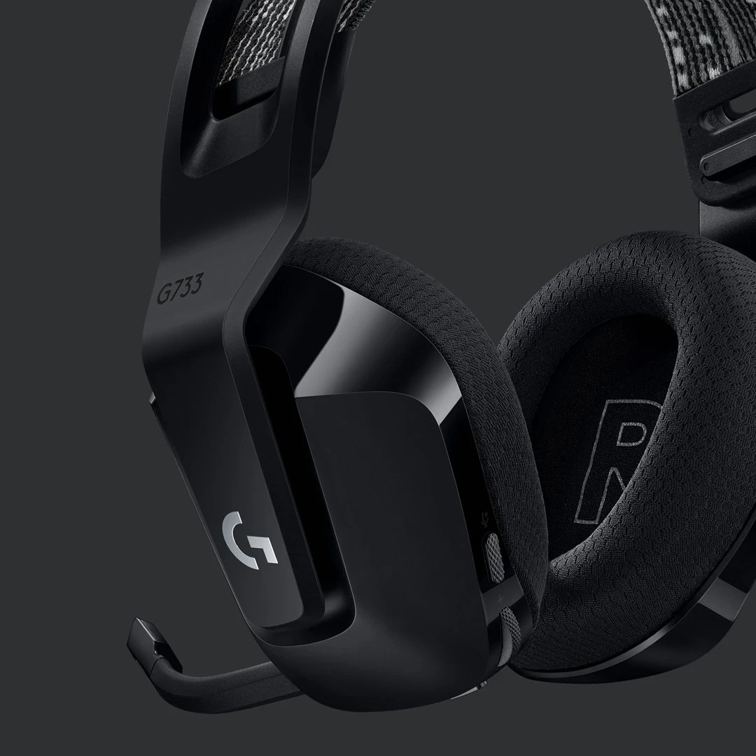 Kufje gaming Logitech G G733 LIGHTSPEED Wireless RGB, të zeza