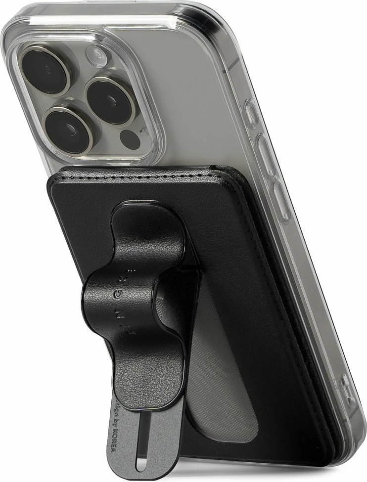 Mbajtës kartelash me magnet Ringke Wallet Slide Grip MagSafe, i zi