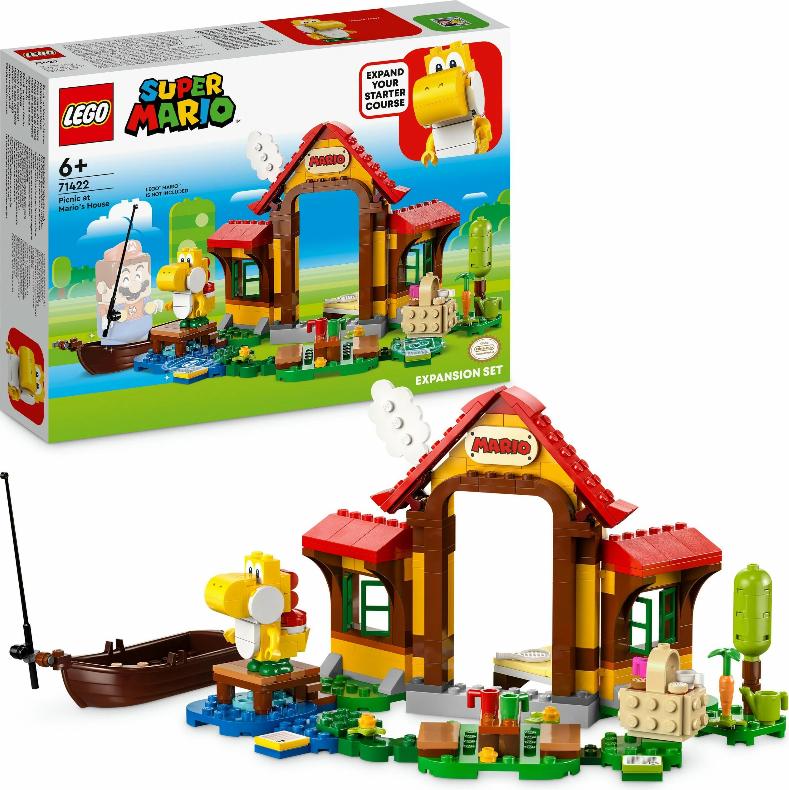 Set ndërtimi LEGO Super Mario, Picnic te Shtëpia e Marios, 259 copë, Multingjyrësh
