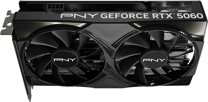 Kartelë grafike PNY GeForce RTX 5060 OC, 8GB DDR7, PCI-E 8x, Dy ventilatorë, E zezë