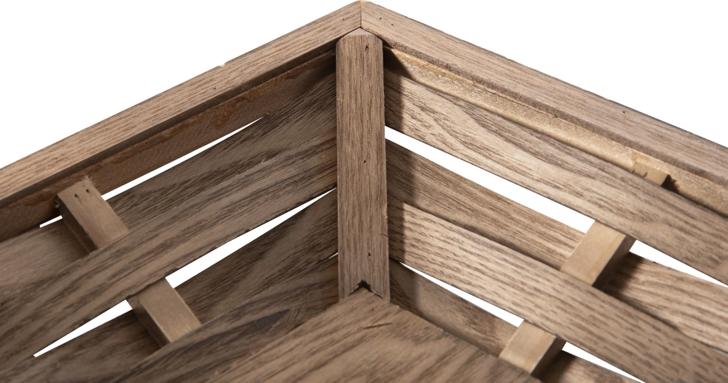 Tabaka shërbimi katrore, FH4229, dru bredhi dhe MDF, 36x36x6H cm