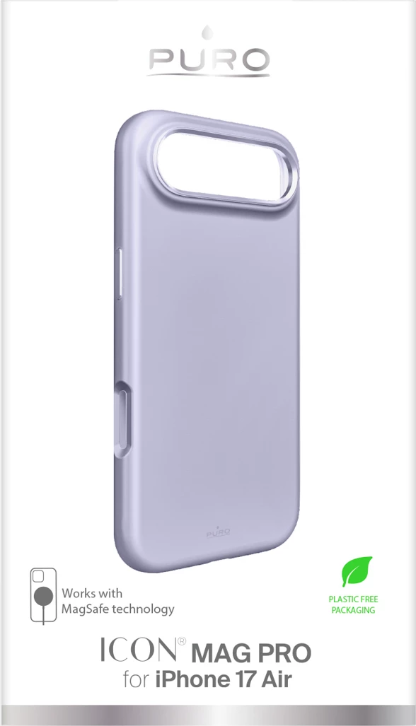 Mbështjellës Puro Icon Mag Pro për iPhone 17 Air, MagSafe, me mbrojtje kamere, butona alumini, Rozë