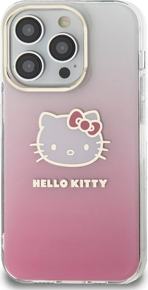 Mbështjellës Hello Kitty IML Gradient Electrop Kitty Head për iPhone 14 Pro Max, rozë