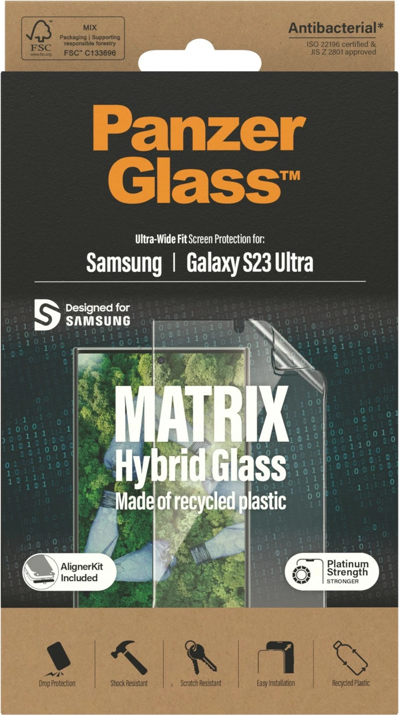 Mbështjellës ekrani PanzerGlass MATRIX për Galaxy S23 Ultra, PET-Film, transparent