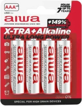 Bateri Aiwa X-TRA+ Alkaline AB-AAALR03/4 AAA 1.5V, 48 copë (12x4)