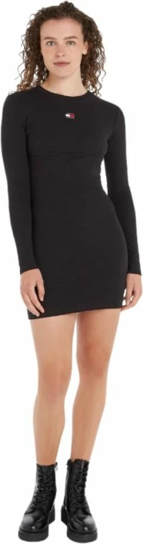 Fustan Tommy Jeans për femra, i zi