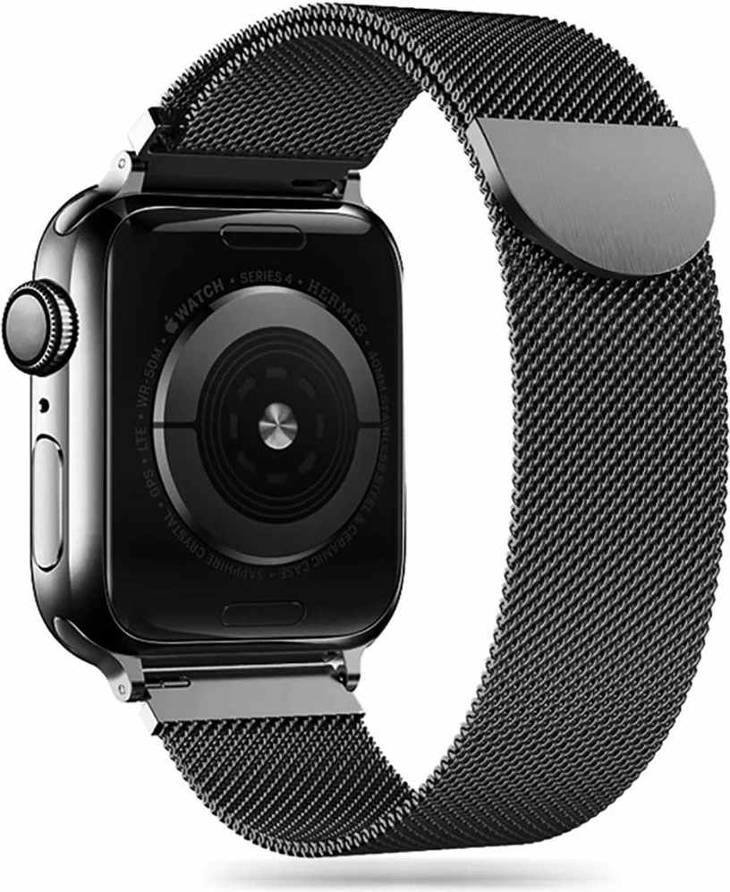 Rrip çeliku Tech-Protect MilaneseBand për Apple Watch 4/5/6/7/8/9/SE/Ultra 1/2, i zi