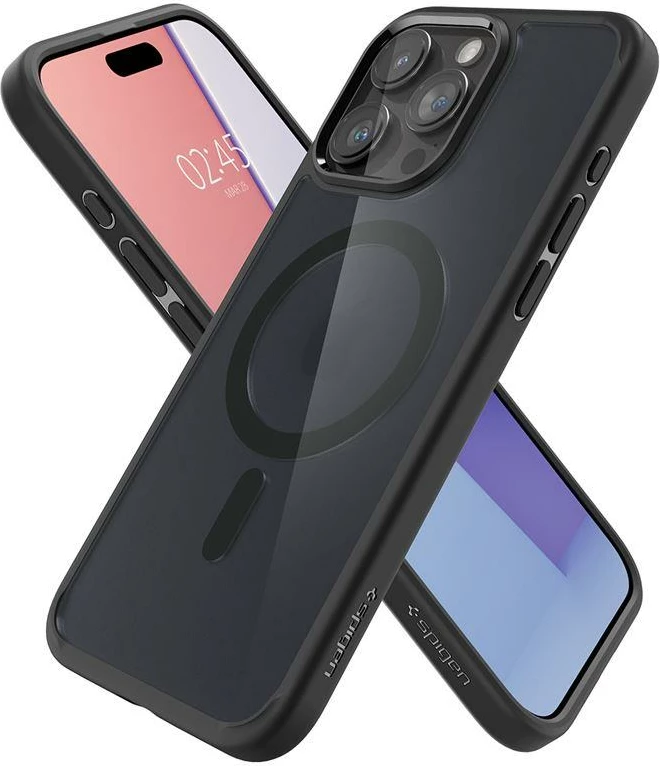 Mbështjellës Spigen Ultra Hybrid Mag për iPhone 15 Pro Max, MagSafe, Transparent/Black