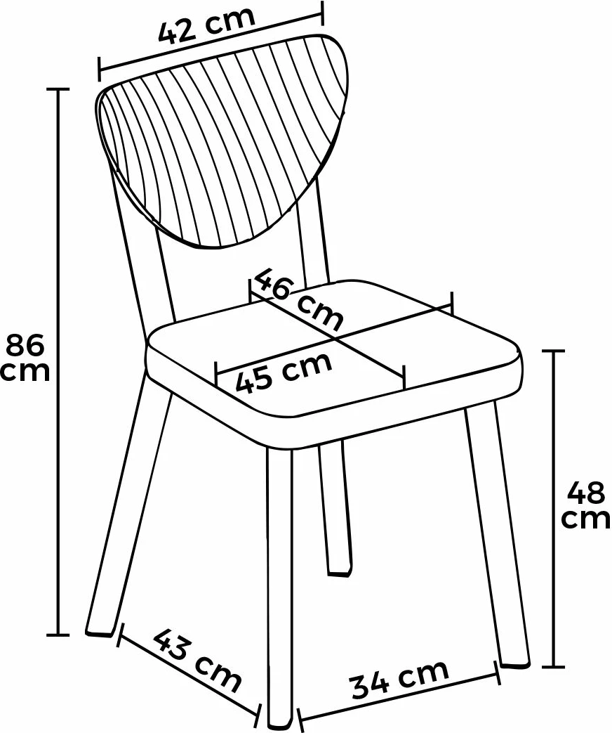 Set karrigesh (6 copë), Hanah Home, Arfe, antracit, e zezë