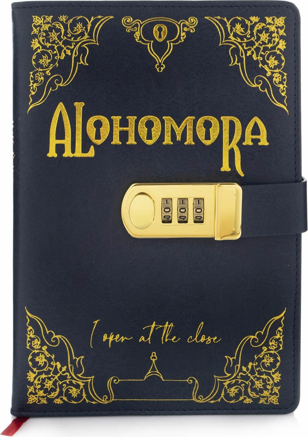 Fletore Pyramid International Harry Potter Alohomora A5, hardcover, e vijëzuar, me kyç me kod, 120 fletë, blu e errët