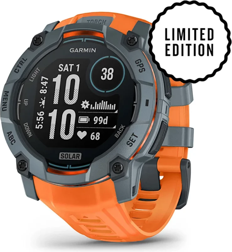 Smartwatch Garmin Instinct® 3 Solar – Twilight with Solstice Silicone Strap, 50 mm