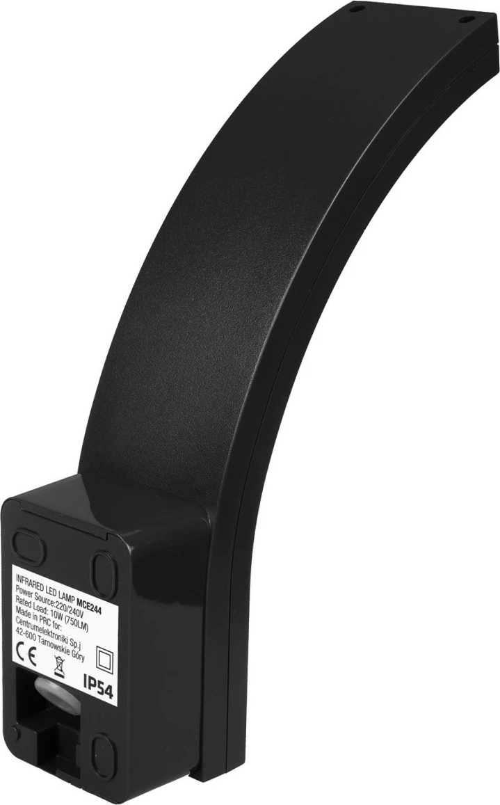 Llambë LED Maclean MCE244B me sensor lëvizjeje, 10W, 750lm, IP54, e zezë