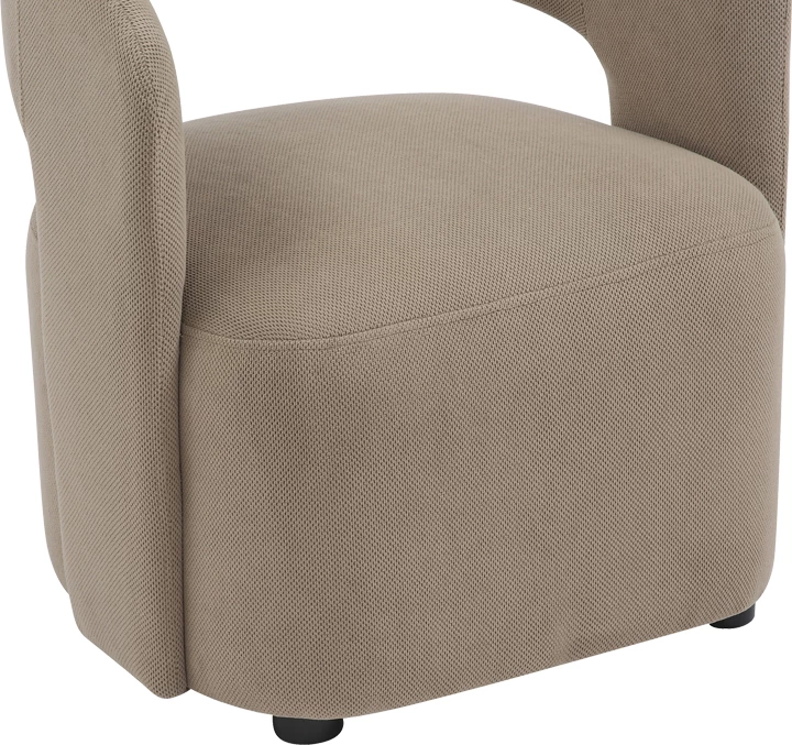 Karrige Lemouton, pëlhurë, ngjyrë gri-bezhë, 69.5x66x80cm