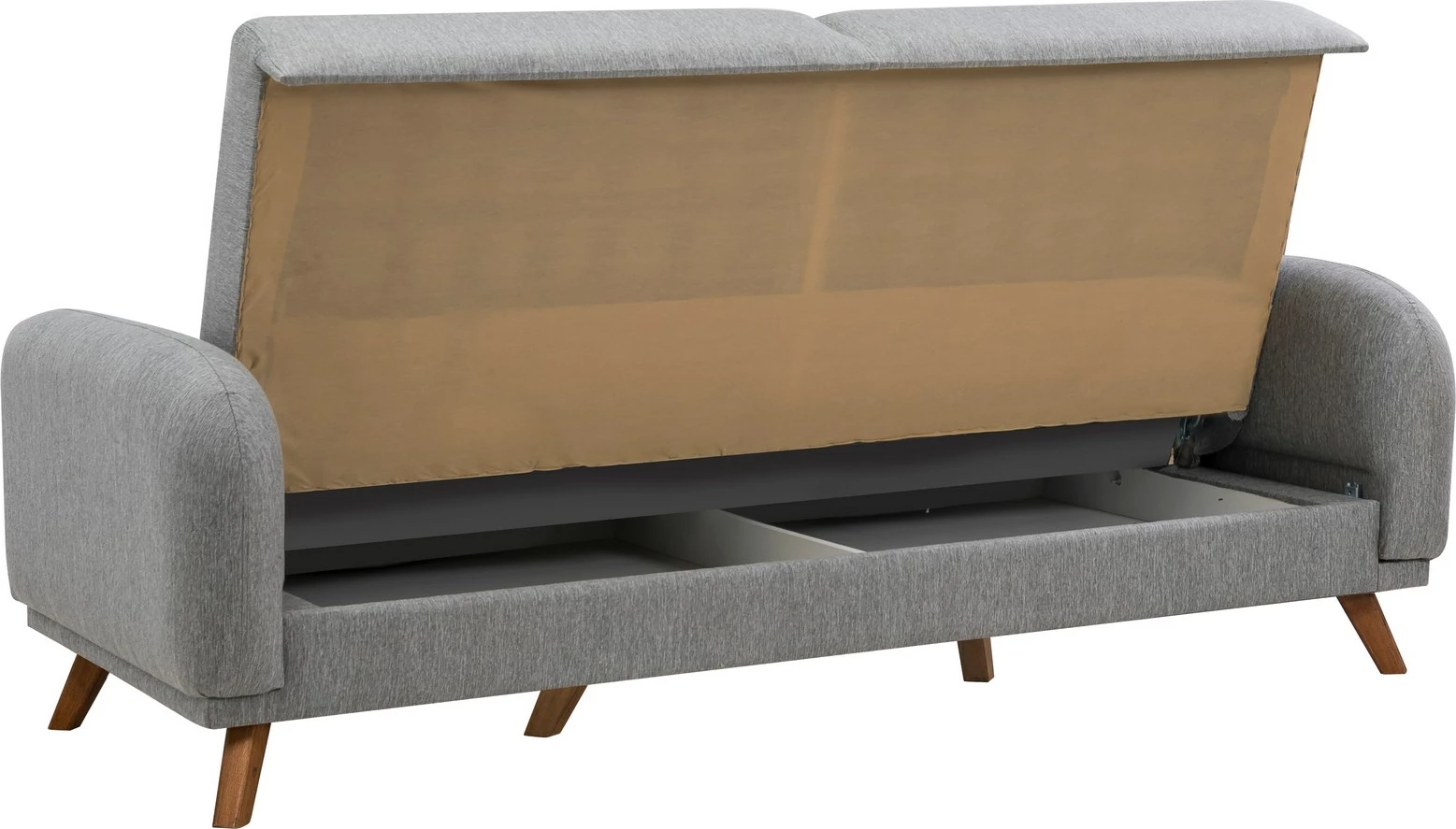 Divan-krevat 3 vendësh Hera, ngjyrë gri