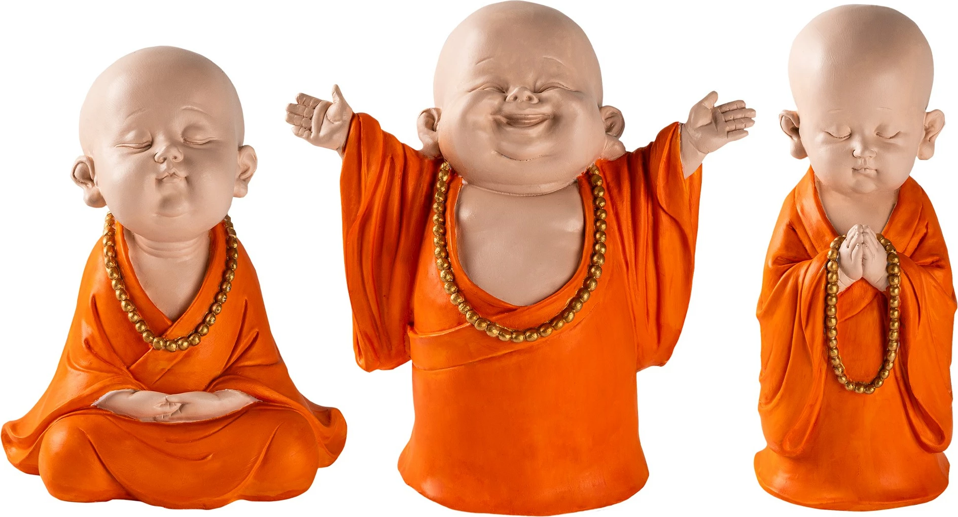 Set dekorativ me figura budiste, shumëngjyrëshe, Yak-045