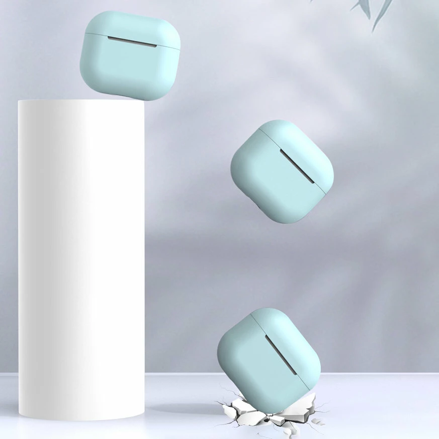 Mbështjellës Hurtel për AirPods 1/2, silikon i butë, i bardhë