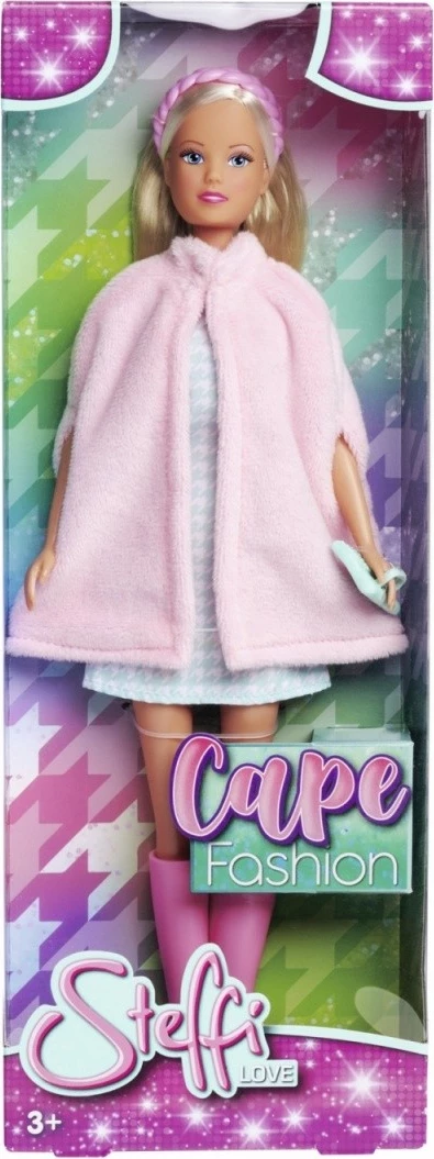 Kukull mode Simba Steffi Love, 29 cm, me mantel rozë dhe aksesorë