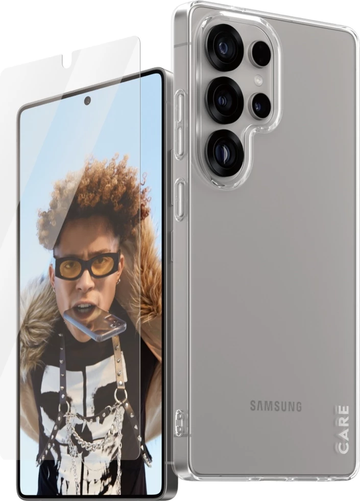 Mbështjellës + xham mbrojtës PanzerGlass CARE 2in1 për Samsung Galaxy S25 Ultra, Transparent