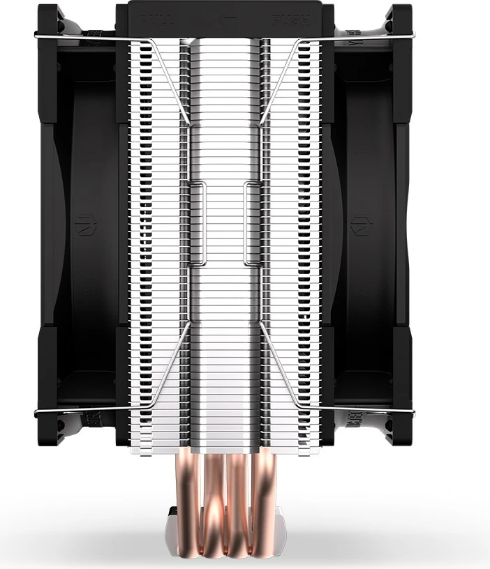 Ftohës procesori Endorfy Fera 5 Dual Fan, EY3A006, 2 ventilatorë, 12 cm, për socket Intel/AMD, i zi