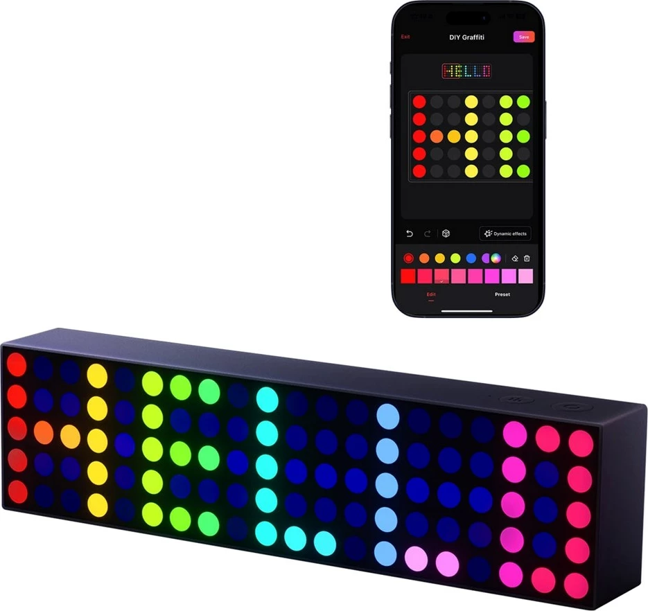 Panel i mençur LED YEELIGHT Cube Lite Gaming, multingjyrësh, i zi