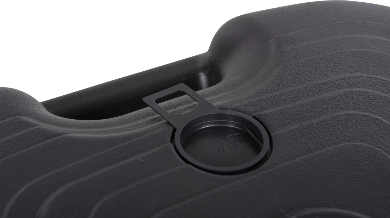 Bazë plastike për ombrellë me dorezë, SOLBAS FH6112.02, ngjyrë antracit, për shtyllë 20/38mm, 45x11H cm