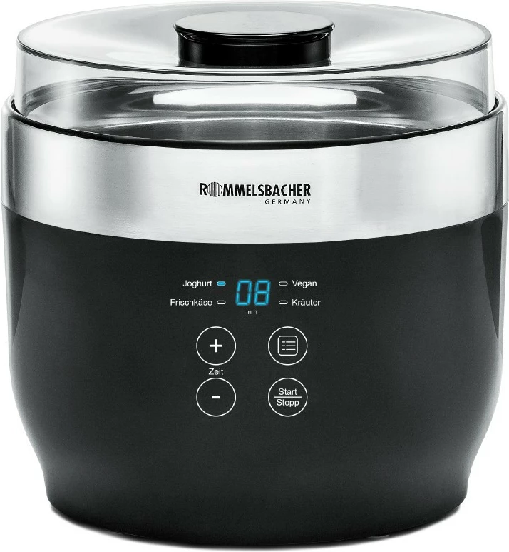 Pajisje për jogurt e djathë të freskët ROMMELSBACHER JG 80, 4 programe, 1.42 kg, inox/zezë