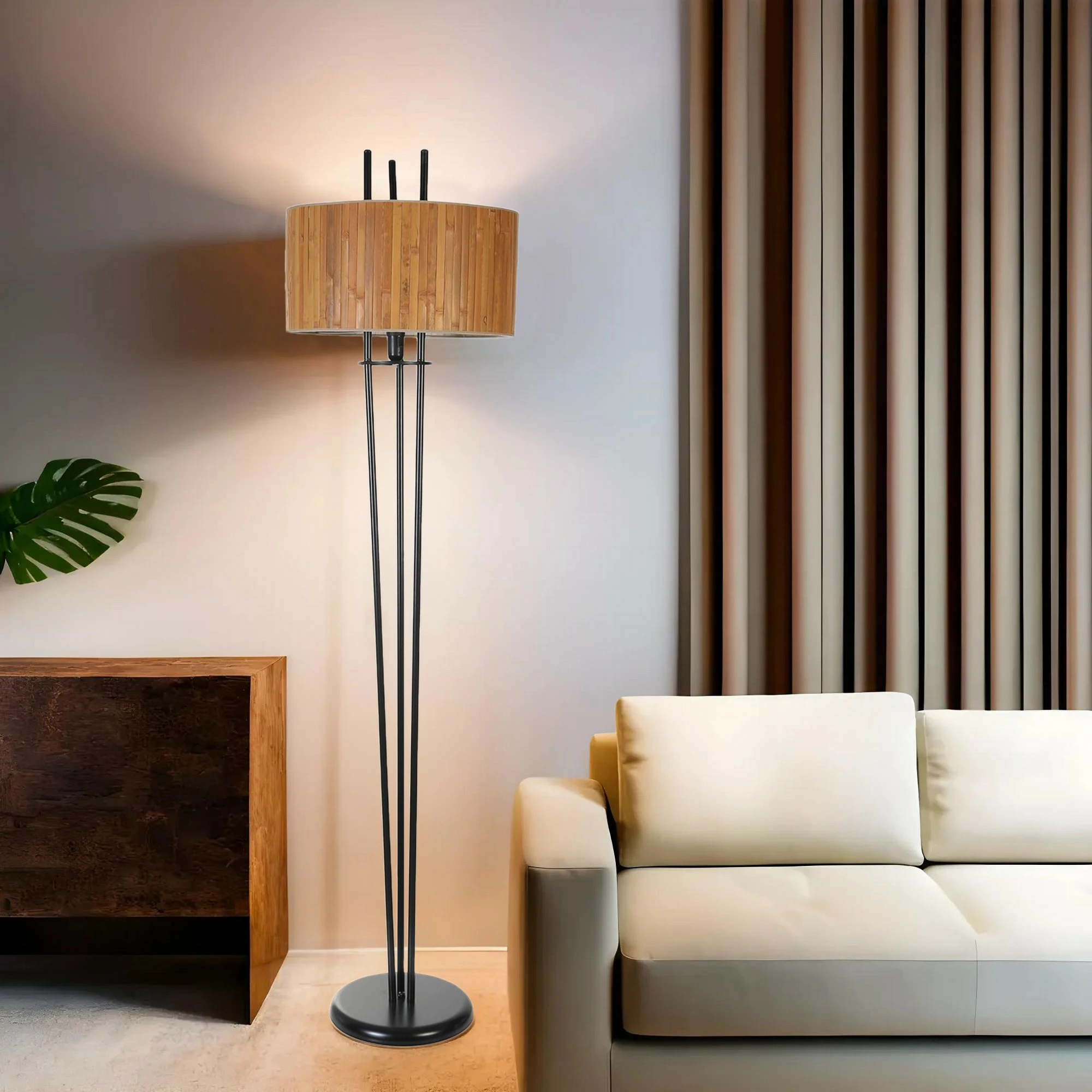 Llambë dyshemeje Opviq, 8822-8, ngjyrë lisi dhe e zezë