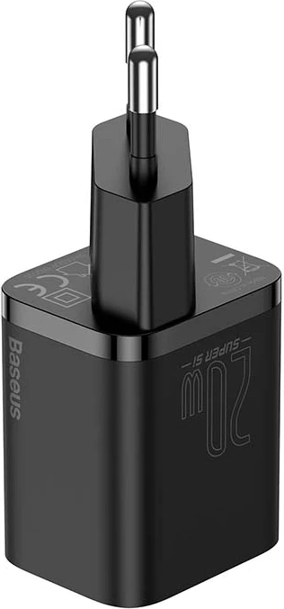 Karikues i shpejtë Baseus Super Si Quick Charger 1C TZCCSUP-B01 me kabllo USB-C në Lightning 1m, Zi