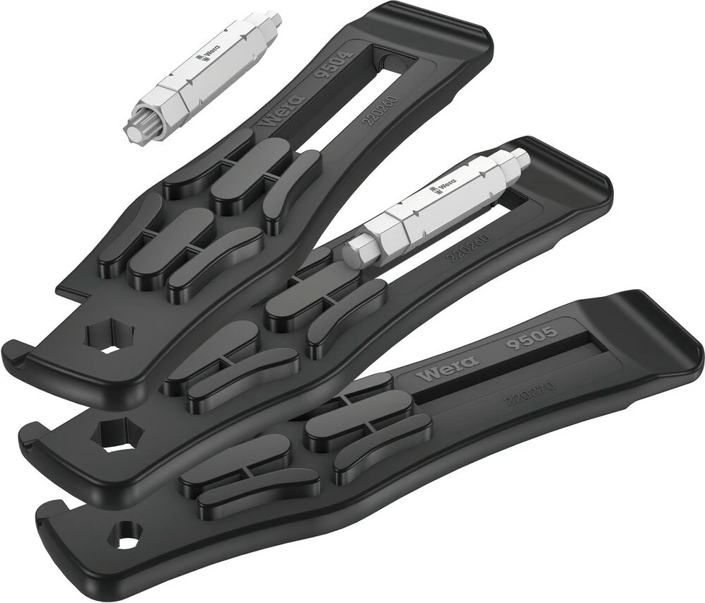 Set veglash biçiklete Wera 05004182001, 5 copë, e zezë